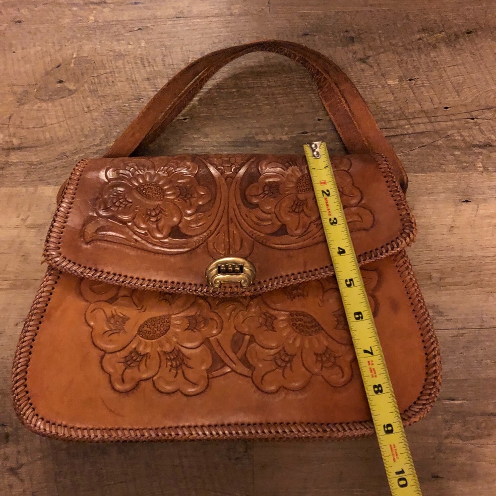 Vintage leather tooled purse